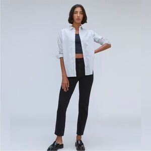 Everlane Baby Cord Cheeky Straight Crop Jeans | Black | Size 27x26‎